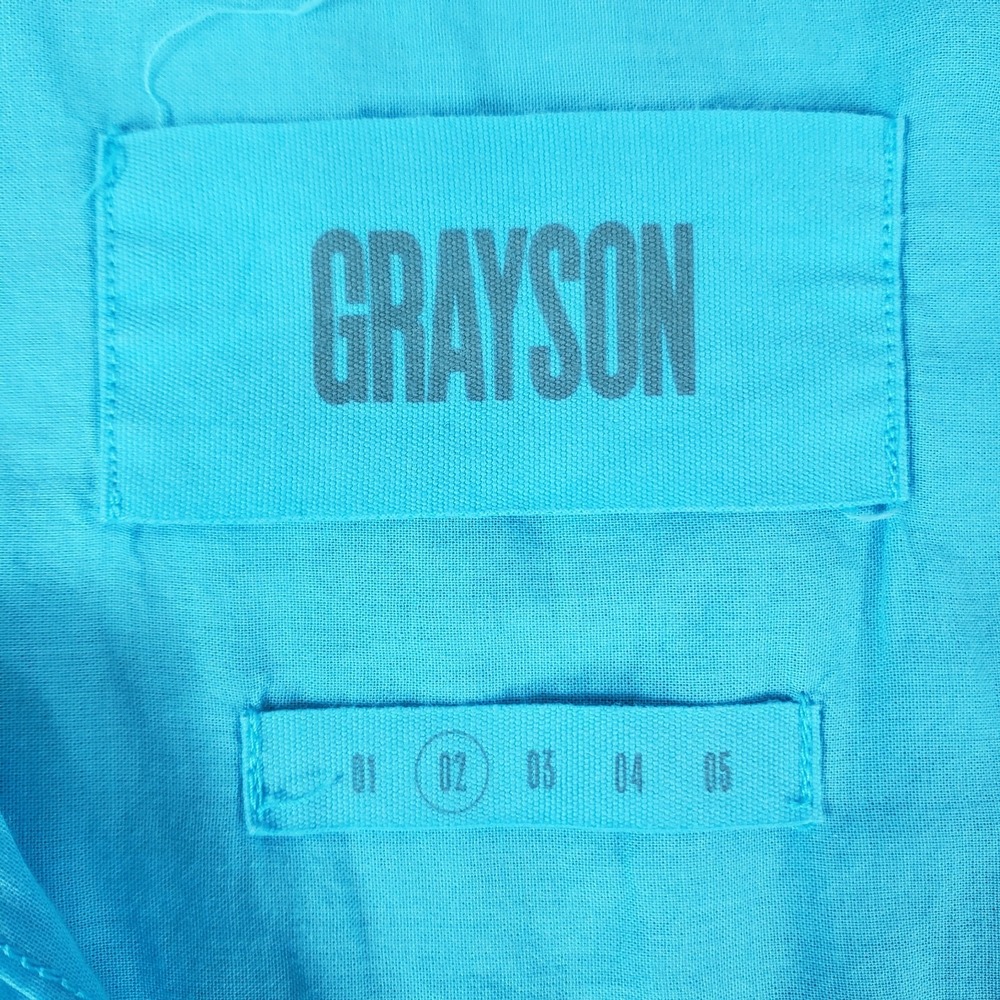Grayson The Hero Blue button down shirt size 02 Small Cotton Womens - Picture 5 of 9
